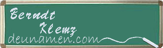 Berndt Klemz Visitenkarte